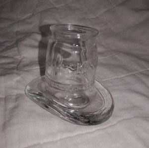 Glass Kessler's Cowboy Bucket Hat Matchstick Toothpick Holder
